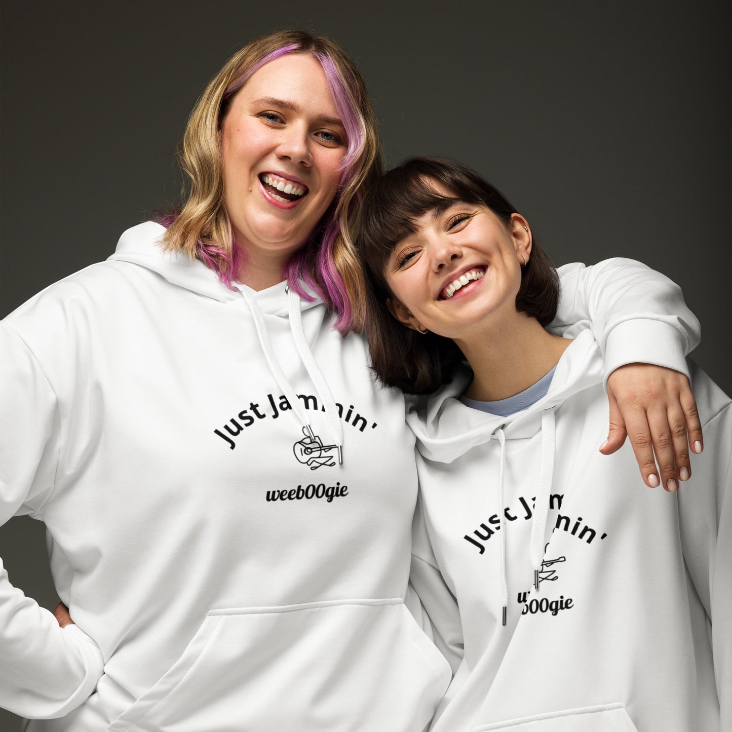 Just Jammin' Unisex Hoodie - Cotton-Polyester Blend with 100% Cotton Face - Classic Streetwear Style with Front Pouch Pocket and 3-Panel Hood - Perfect for Music Lovers, Casual Wear and Chilly Evenings - wee b00gie store