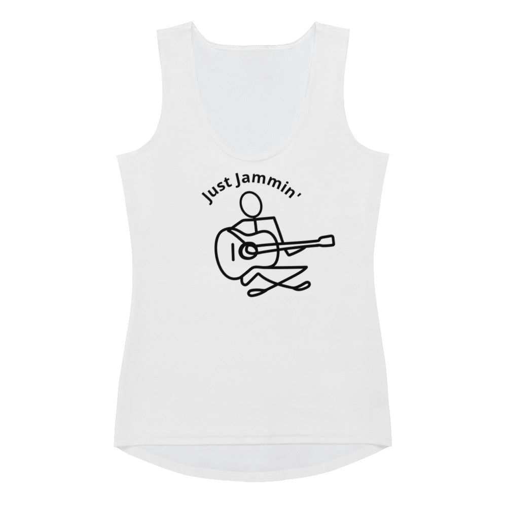 Just Jammin' Sublimation Cut & Sew Tank Top with wee b00gie logo - Premium Polyester Blend with All-Over Print Design - Relaxed Fit with Wide Armholes and Curved Hem - Perfect for Music Festivals, Summer Concerts and Creative Expression - wee b00gie store