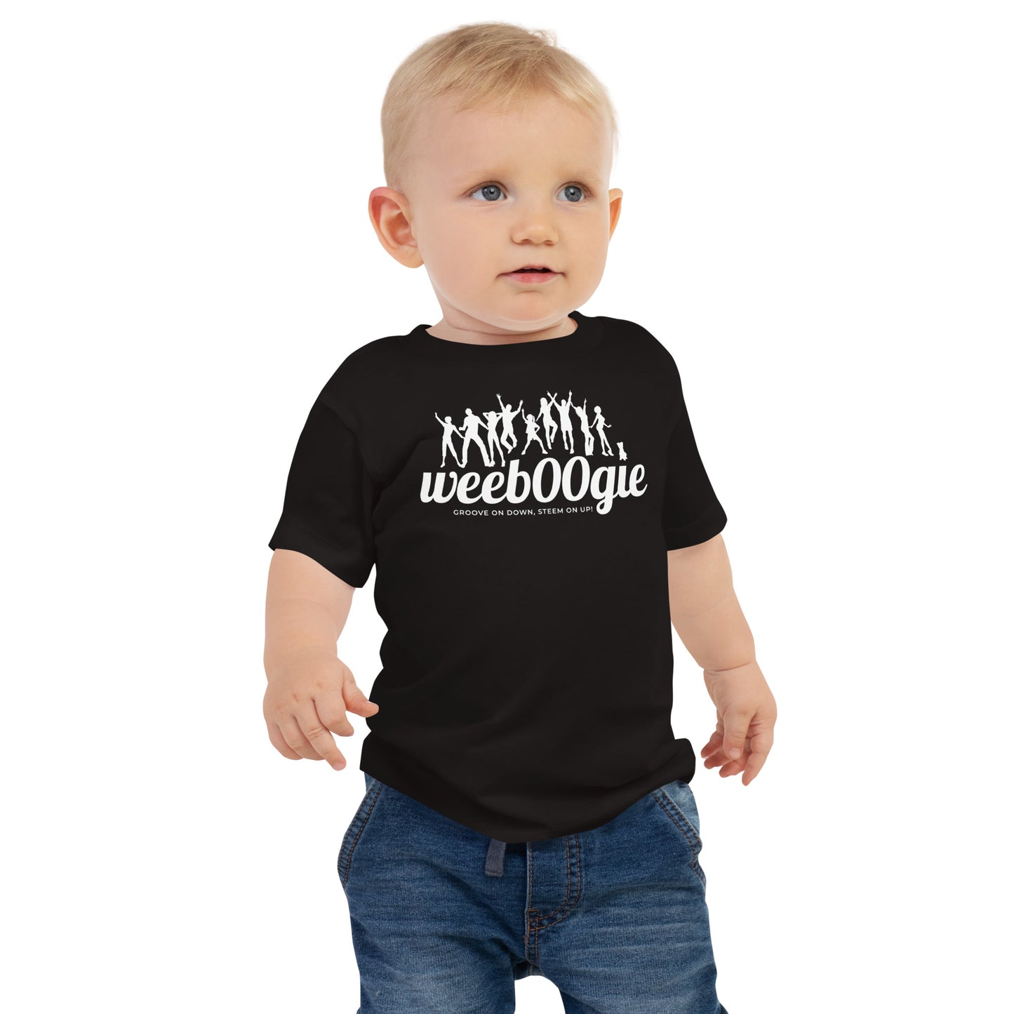 wee b00gie baby jersey short sleeve tee - 100% Combed Ring-Spun Cotton, Pre-Shrunk Fabric - Relaxed Fit with Side-Seamed Construction - Perfect for Stylish and Comfortable Everyday Baby Wear - wee b00gie store