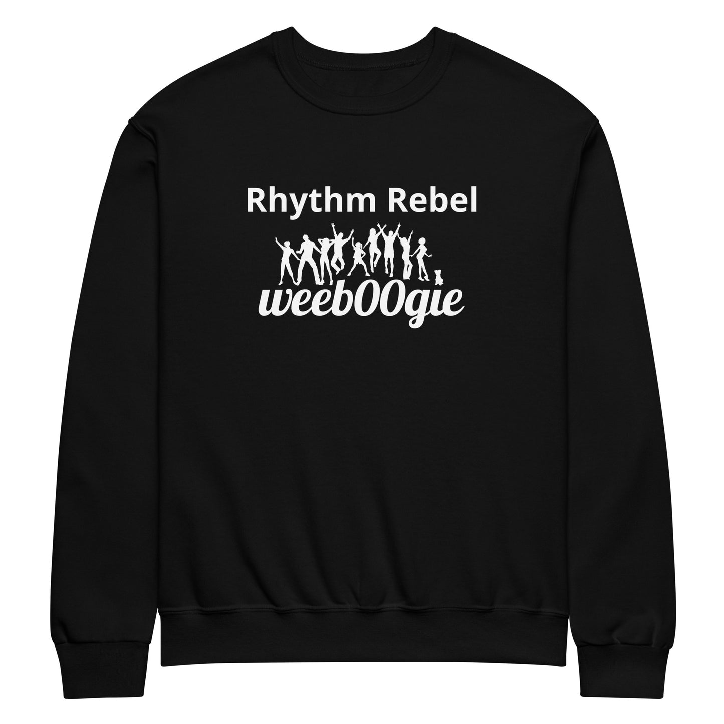 Rhythm Rebel Crew Neck Sweatshirt - Pill-Resistant NuBlend Fleece with Double-Needle Stitched Collar and Cuffs - Relaxed Fit Cotton-Polyester Blend - Perfect for Dance Enthusiasts and Casual Comfort - wee b00gie store