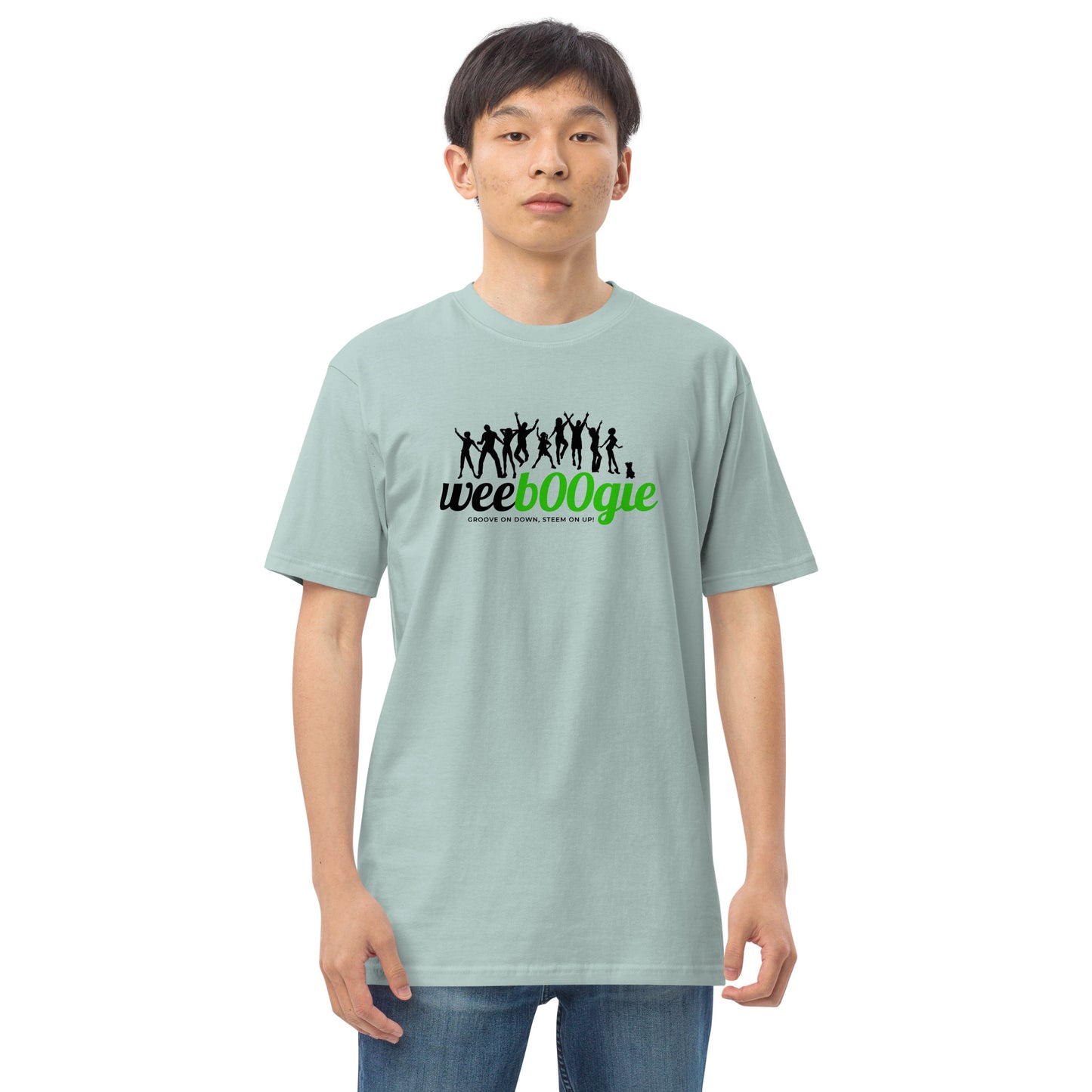 Men's Heavyweight Tee with wee b00gie logo - Premium 100% Ring-Spun Cotton, Durable & Soft - Regular Fit, Structured Design - Perfect for Everyday Casual Wear - wee b00gie store