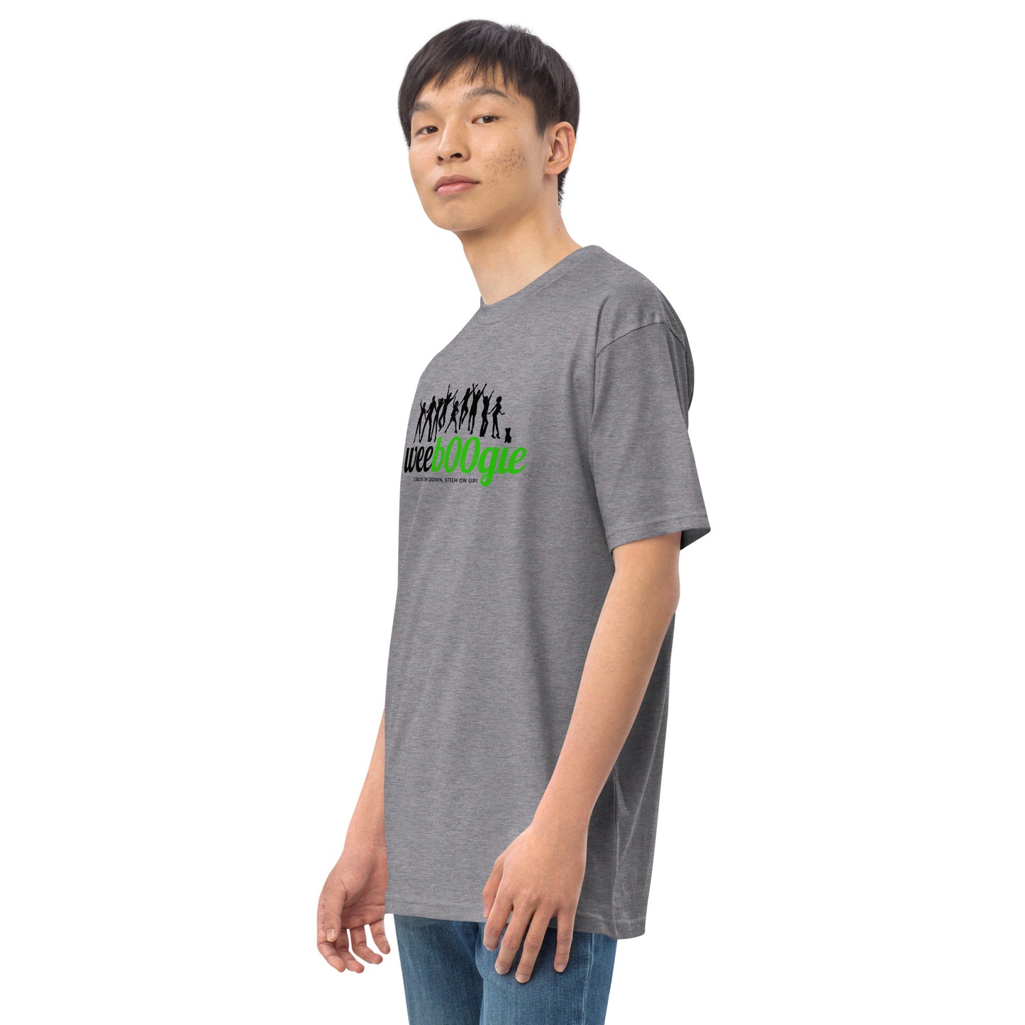 Men's Heavyweight Tee with wee b00gie logo - Premium 100% Ring-Spun Cotton, Durable & Soft - Regular Fit, Structured Design - Perfect for Everyday Casual Wear - wee b00gie store