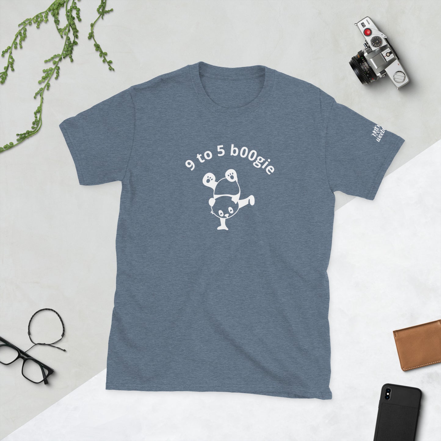 9 to 5 b00gie Short-Sleeve Softstyle Unisex T-Shirt - 100% Ring-Spun Cotton with Shoulder-to-Shoulder Taping - Durable Double-Stitched Neckline and Sleeves - Perfect for Office Fun and Workplace Dance Breaks - wee b00gie store