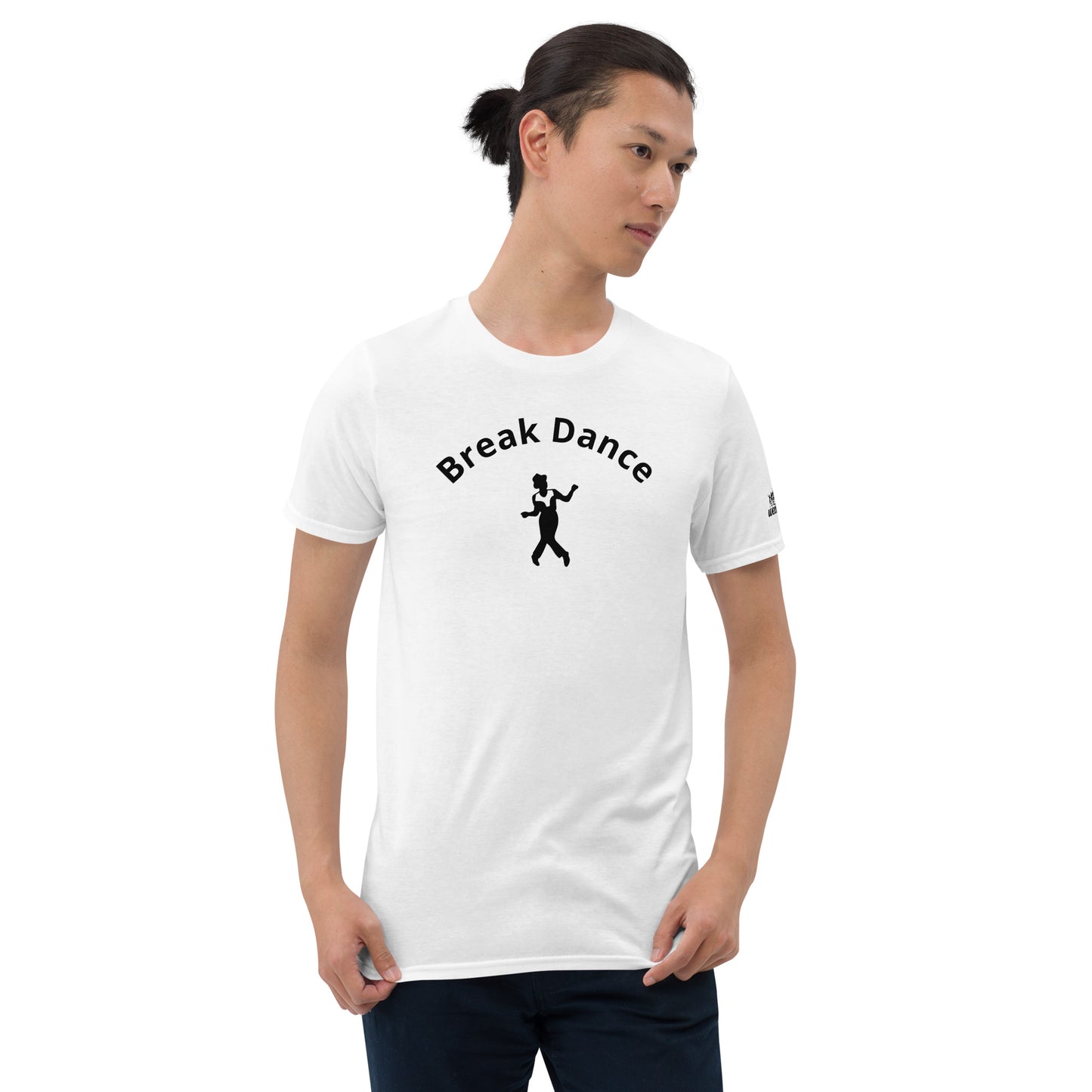 Break Dance Male Dancer Short-Sleeve Softstyle Unisex T-Shirt - 100% Ring-Spun Cotton with Shoulder-to-Shoulder Taping - Durable Double-Stitched Neckline and Sleeves - Perfect for Dance Enthusiasts and Urban Style - wee b00gie store