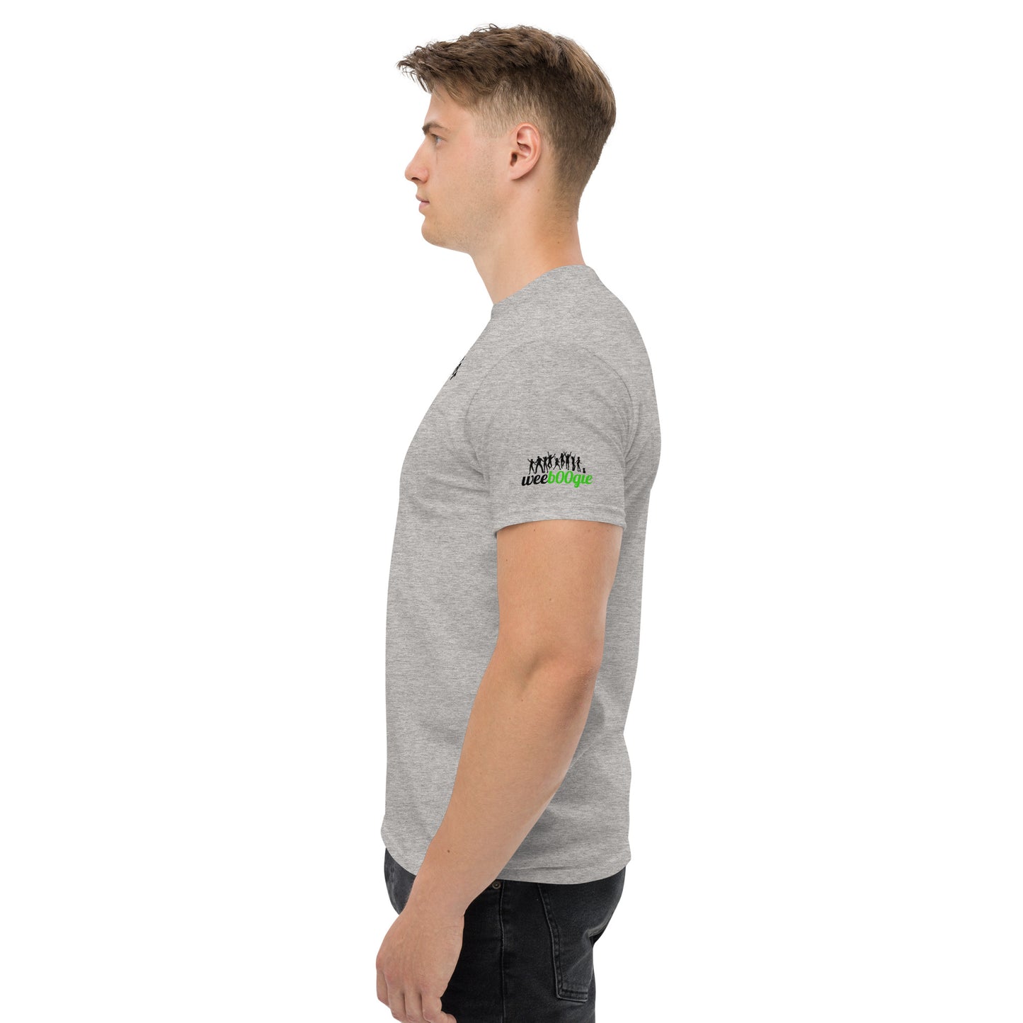 'belay me b00ger' t-shirt with rock climbing graphic. Mountaineer unisex classic fit.