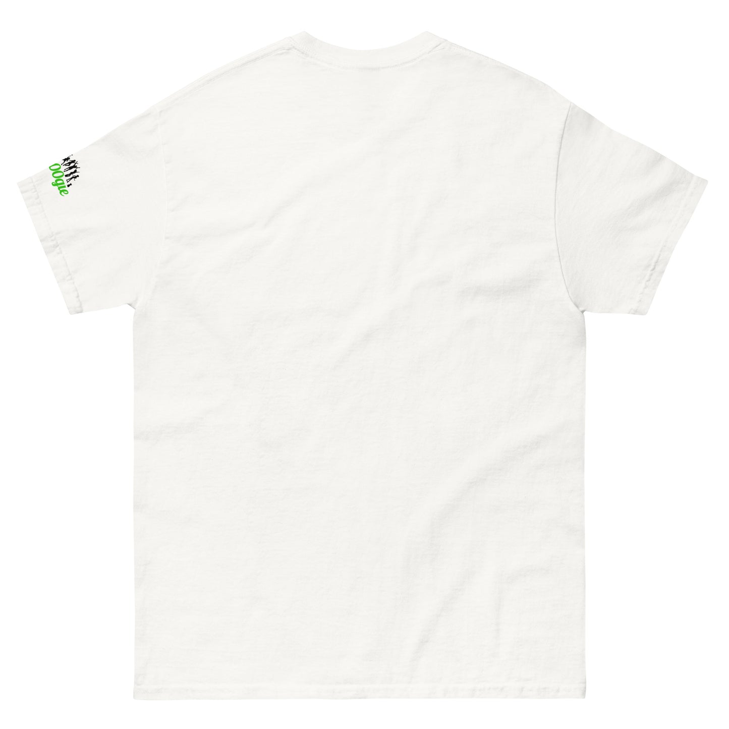 'belay me b00ger' t-shirt with rock climbing graphic. Mountaineer unisex classic fit.