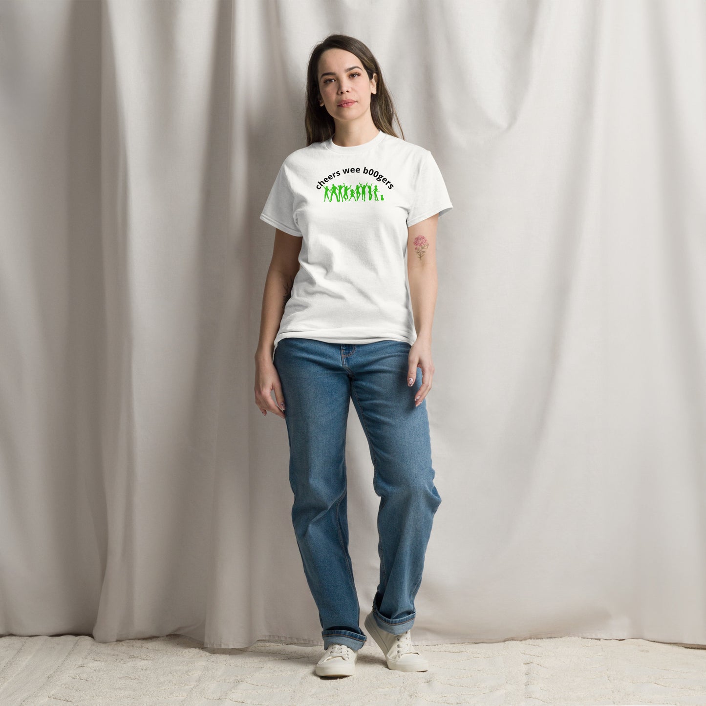 Cheers wee b00gers Unisex Classic Tee - 100% Cotton with Taped Neck and Double Seams - Structured Fit with Tubular Fabric - Perfect for Celebrations and Casual Social Gatherings - wee b00gie store