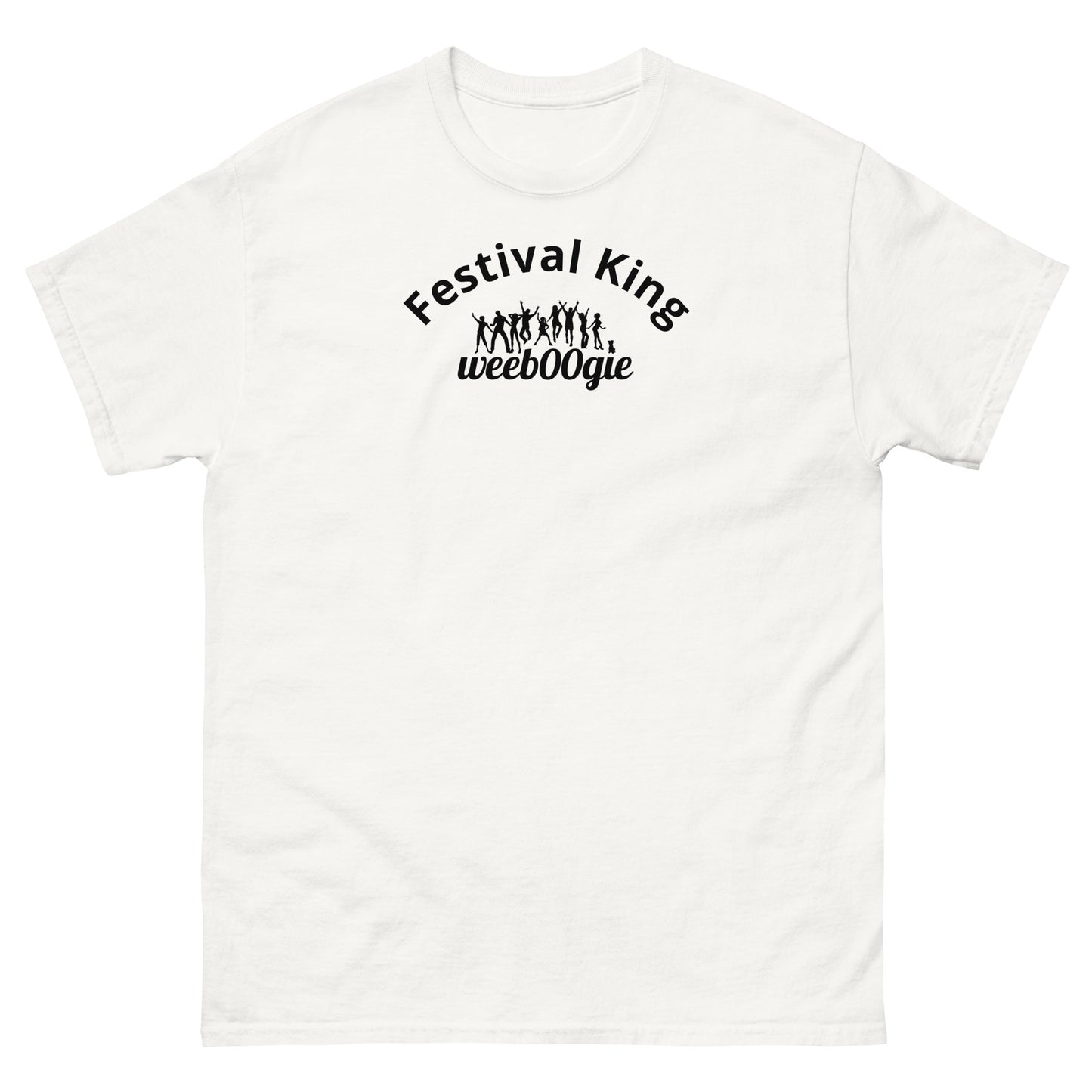 Festival King Unisex Classic Tee - 100% Cotton with Taped Neck and Double Seams - Structured Fit with Tubular Fabric - Perfect for Music Festivals, Dance Events and Bold Statement Style - wee b00gie store