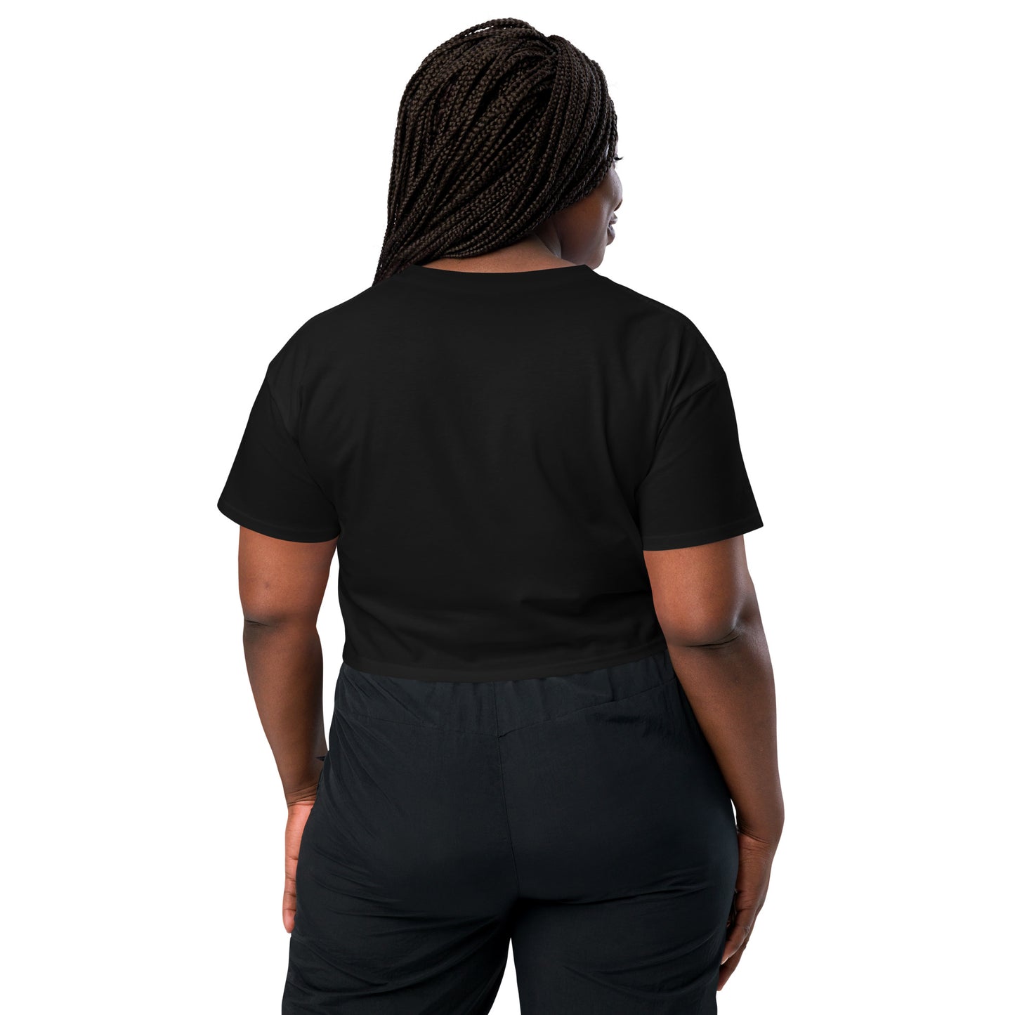 Cha Cha Chick Women's Crop Top - 100% Soft Combed Cotton with Ribbed Crew Neck and Dropped Shoulders - Relaxed Fit Cropped Length - Perfect for Dancing and Casual Style - wee b00gie store