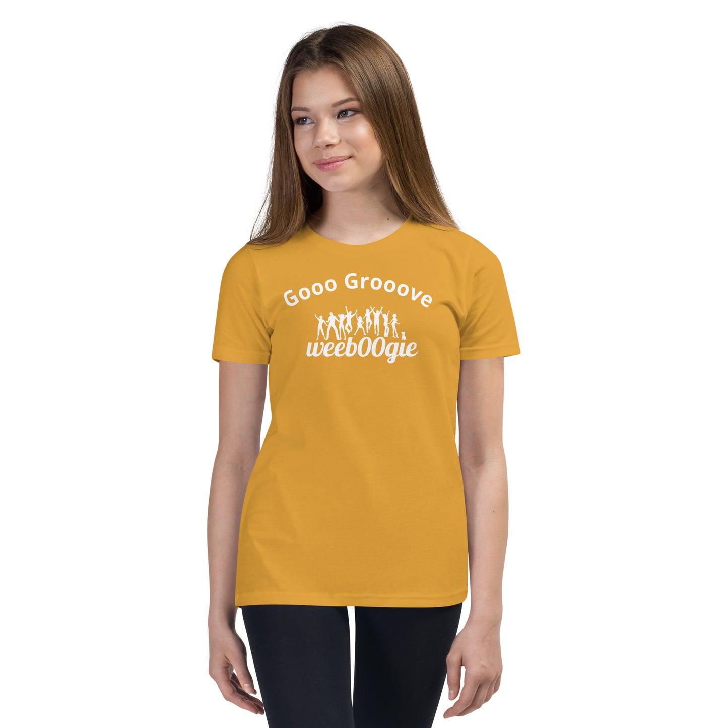 Gooo Grooove Youth Unisex Short Sleeve T-Shirt - 100% Combed Ring-Spun Cotton, Pre-Shrunk Fabric - Black - Perfect for Teens and Casual Street Style - wee b00gie store