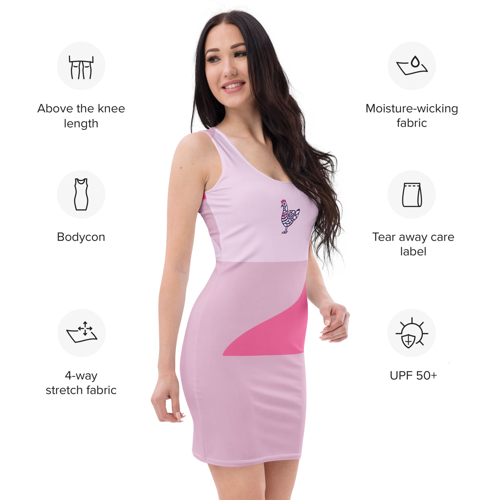 Hens Rock Bridal wee b00gie Fitted Bodycon Dress.
