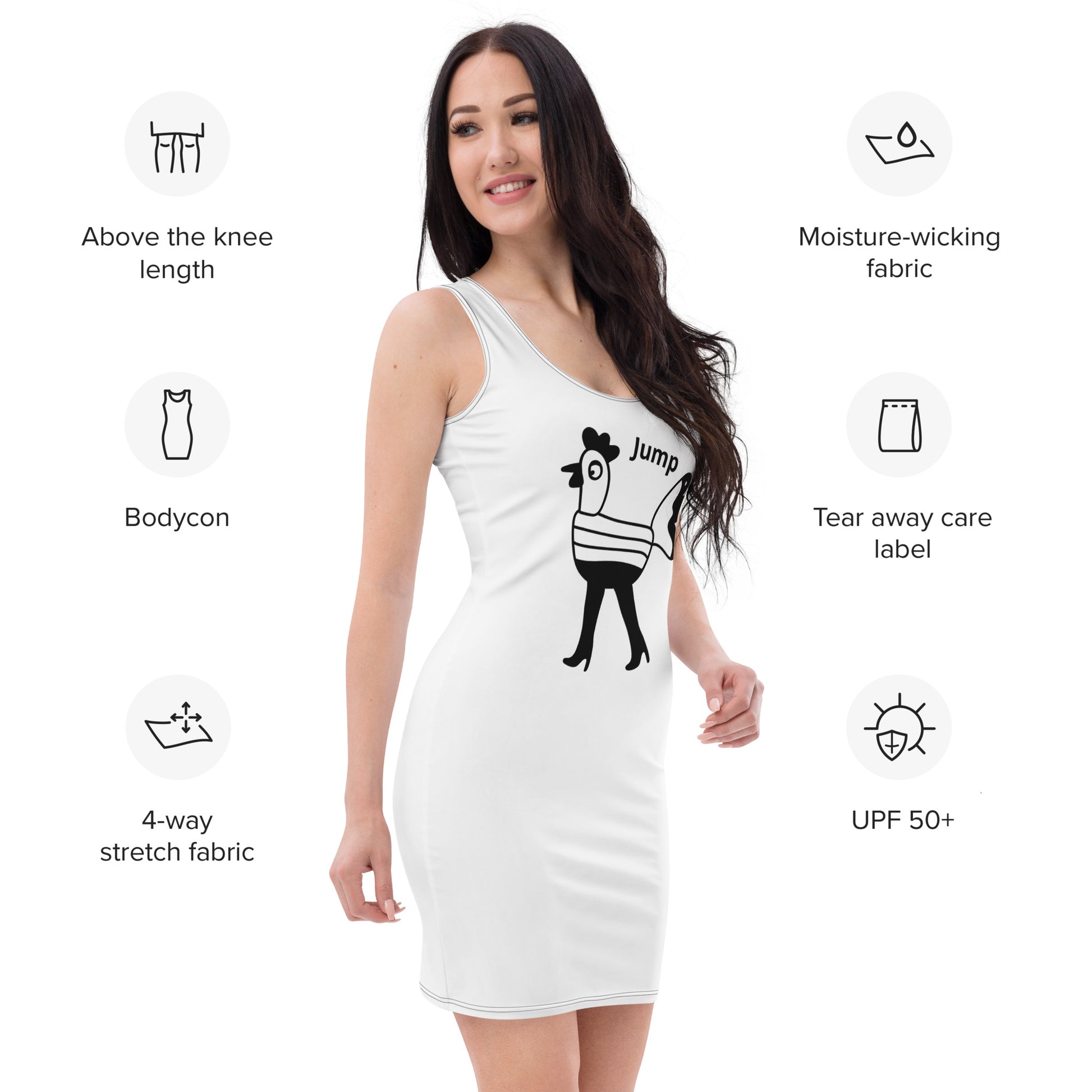 Jump (for my Love - Pointer Sisters) Hen Party Fitted Bodycon Dress Bridal