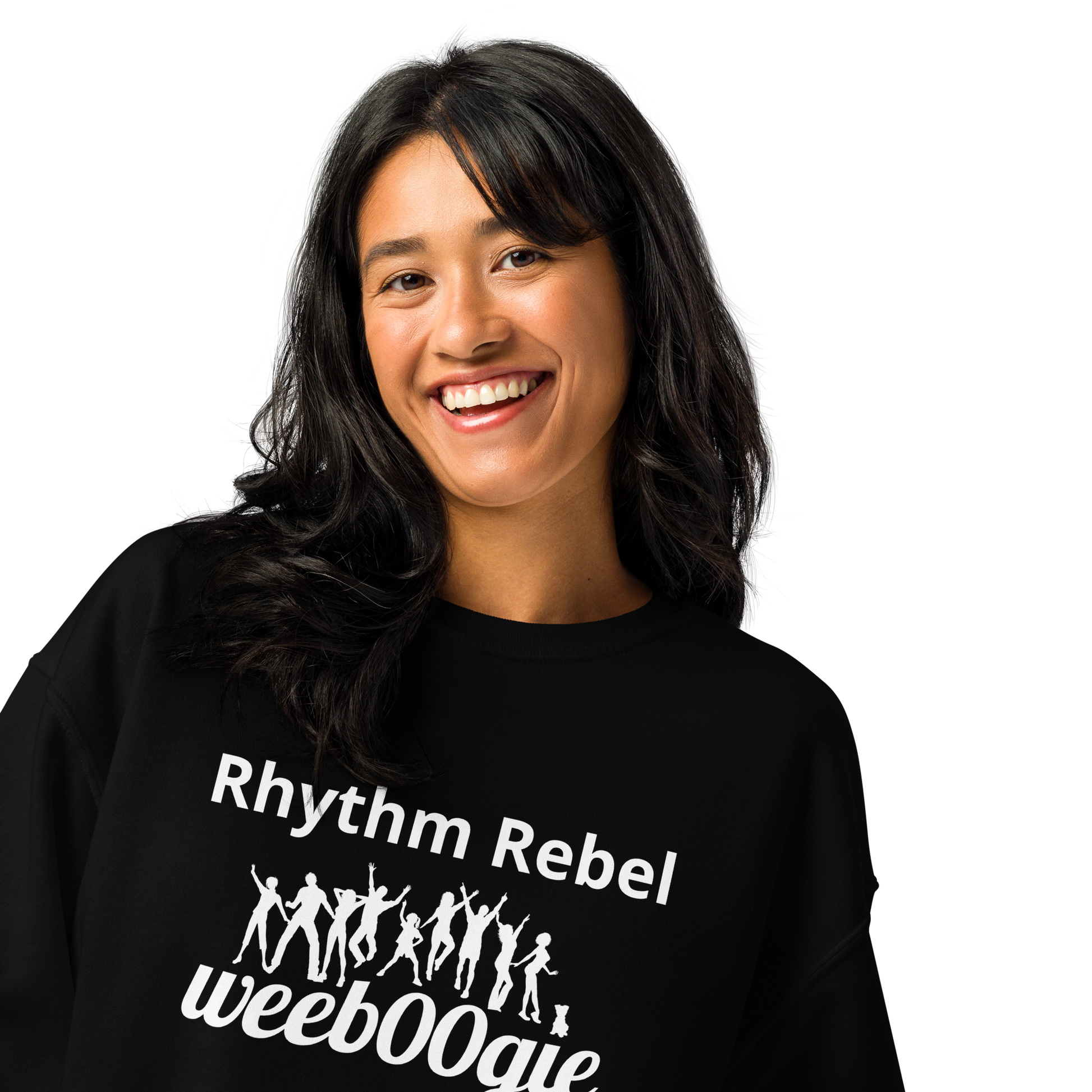 Rhythm Rebel Crew Neck Sweatshirt - Pill-Resistant NuBlend Fleece with Double-Needle Stitched Collar and Cuffs - Relaxed Fit Cotton-Polyester Blend - Perfect for Dance Enthusiasts and Casual Comfort - wee b00gie store