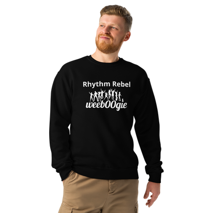 Rhythm Rebel Crew Neck Sweatshirt - Pill-Resistant NuBlend Fleece with Double-Needle Stitched Collar and Cuffs - Relaxed Fit Cotton-Polyester Blend - Perfect for Dance Enthusiasts and Casual Comfort - wee b00gie store