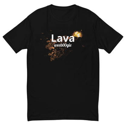 wee b00gie Lava Men's Short Sleeve T-Shirt - 100% Combed Ring-Spun Cotton Pre-Shrunk Lightweight Jersey - Form-Fitting Silhouette with Bold Lava Dance Print - Perfect for Dancing, Festivals and Everyday Wear - wee b00gie store