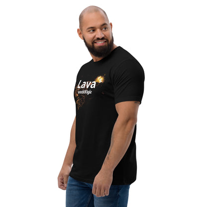 wee b00gie Lava Men's Short Sleeve T-Shirt - 100% Combed Ring-Spun Cotton Pre-Shrunk Lightweight Jersey - Form-Fitting Silhouette with Bold Lava Dance Print - Perfect for Dancing, Festivals and Everyday Wear - wee b00gie store