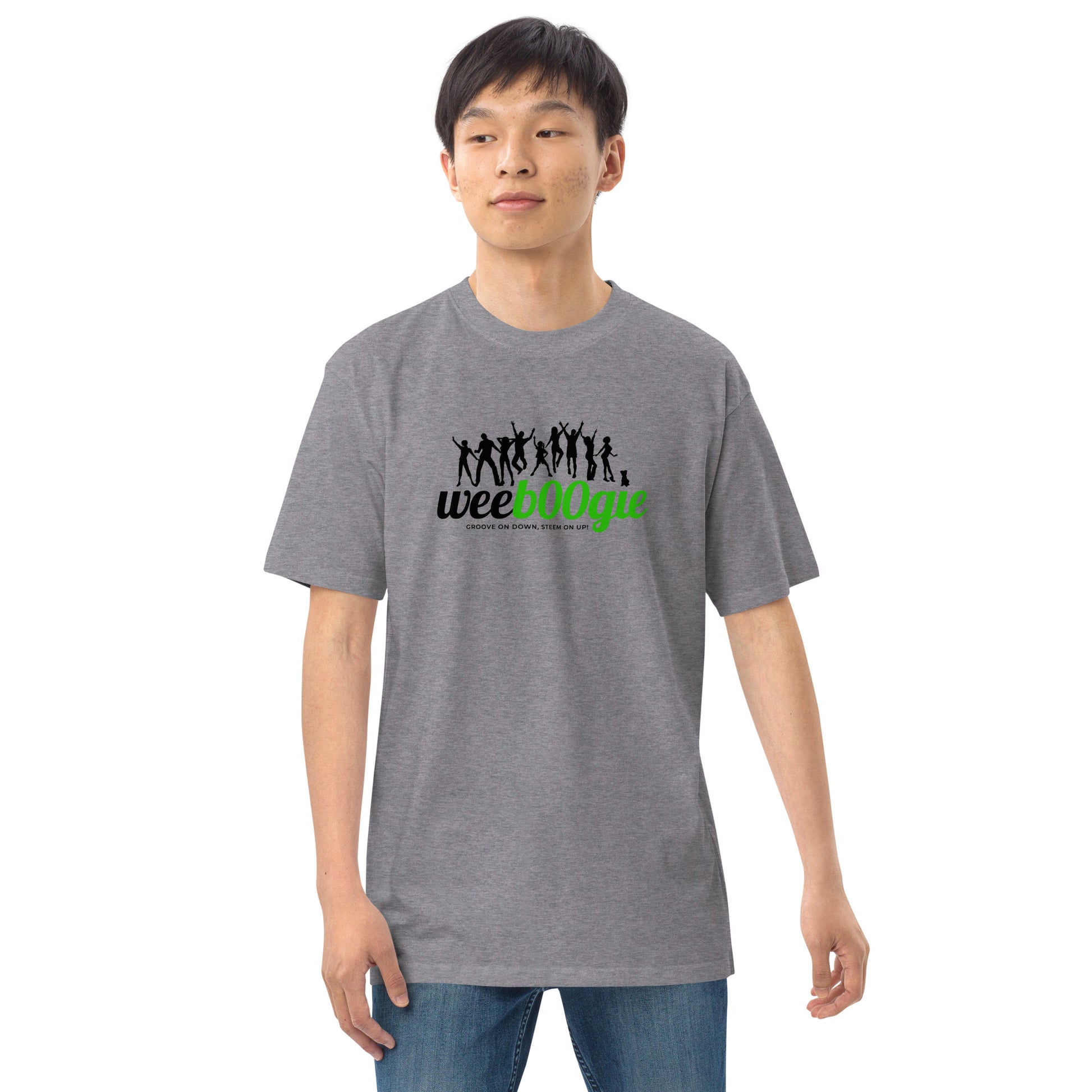 Men's Heavyweight Tee with wee b00gie logo - Premium 100% Ring-Spun Cotton, Durable & Soft - Regular Fit, Structured Design - Perfect for Everyday Casual Wear - wee b00gie store