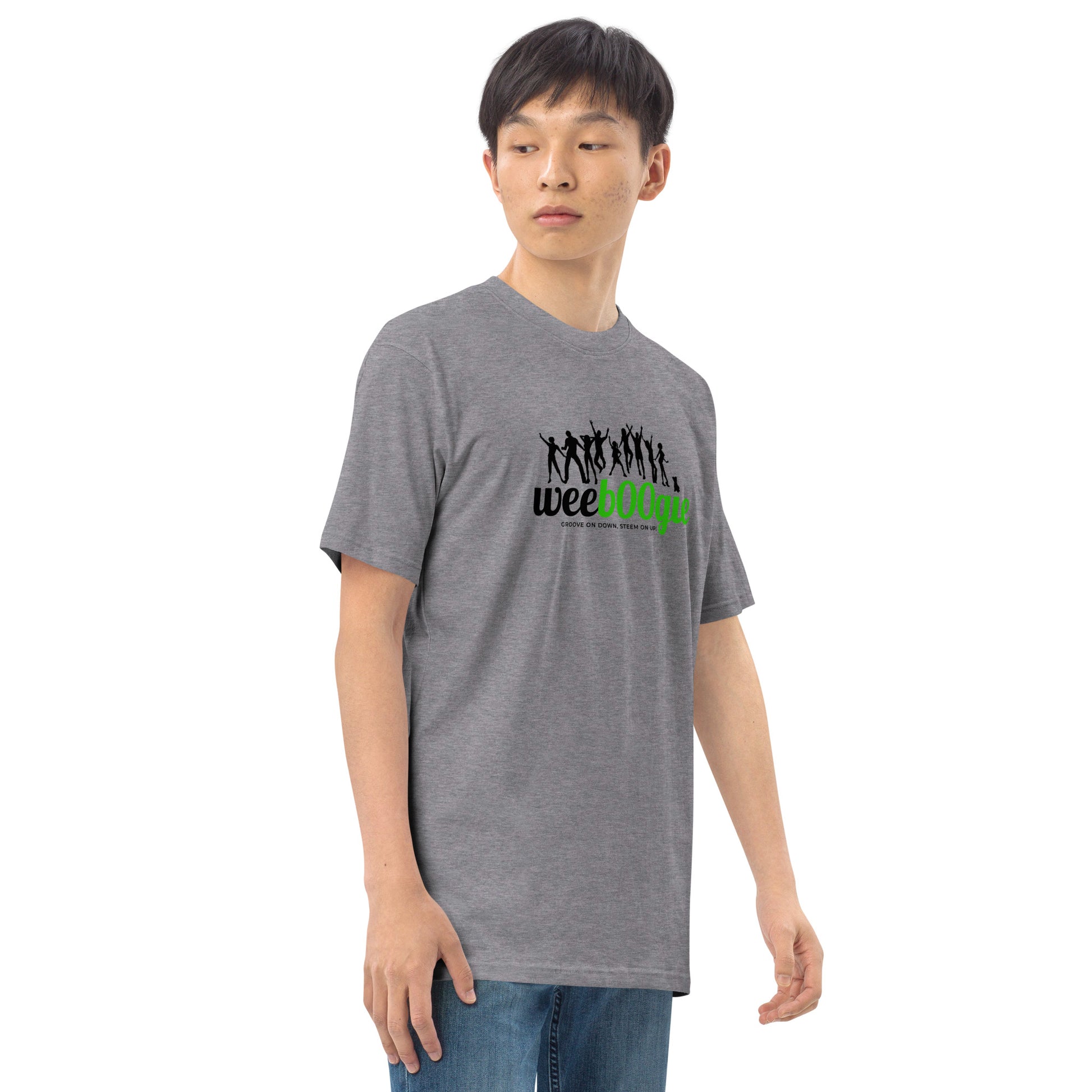 Men's Heavyweight Tee with wee b00gie logo - Premium 100% Ring-Spun Cotton, Durable & Soft - Regular Fit, Structured Design - Perfect for Everyday Casual Wear - wee b00gie store