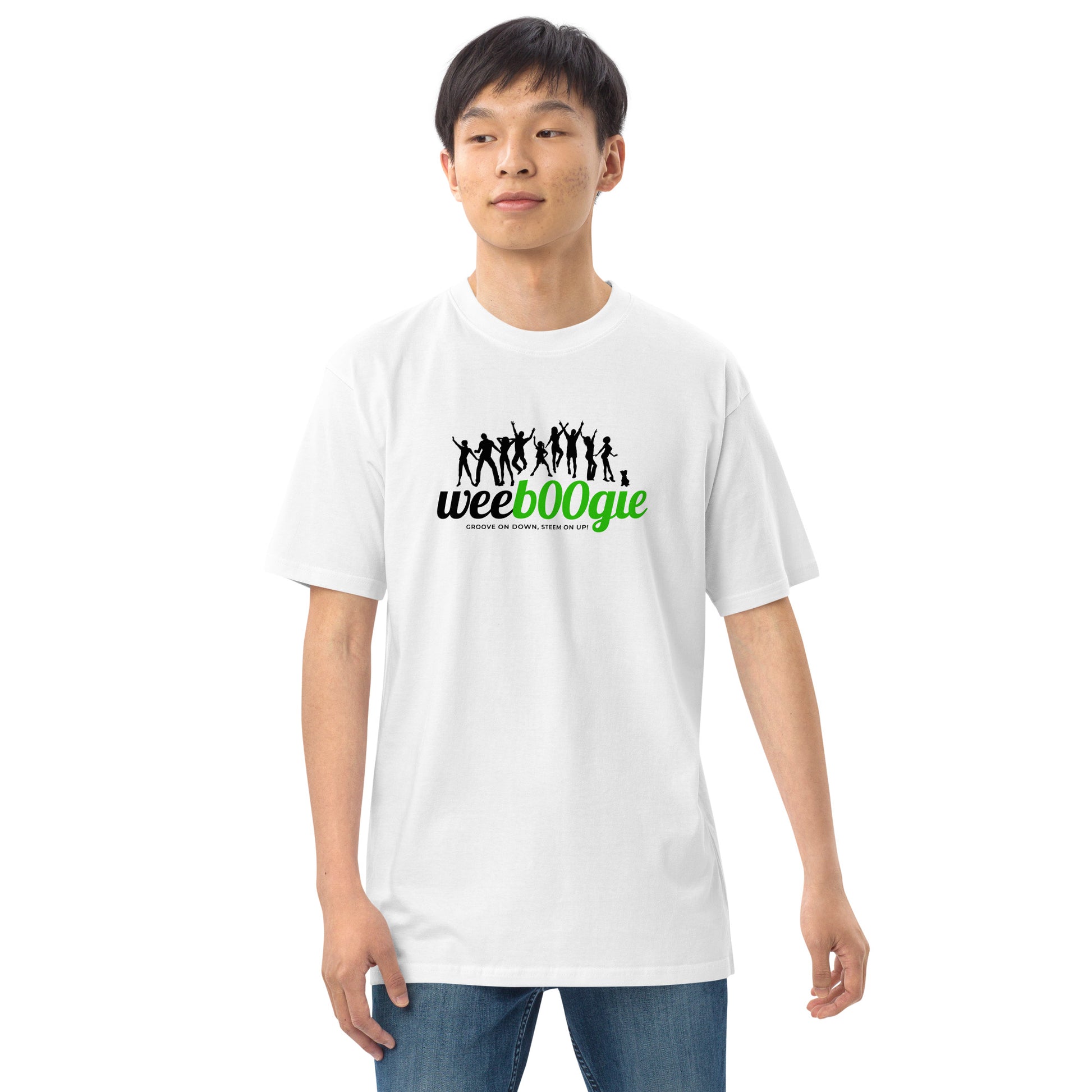 Men's Heavyweight Tee with wee b00gie logo - Premium 100% Ring-Spun Cotton, Durable & Soft - Regular Fit, Structured Design - Perfect for Everyday Casual Wear - wee b00gie store