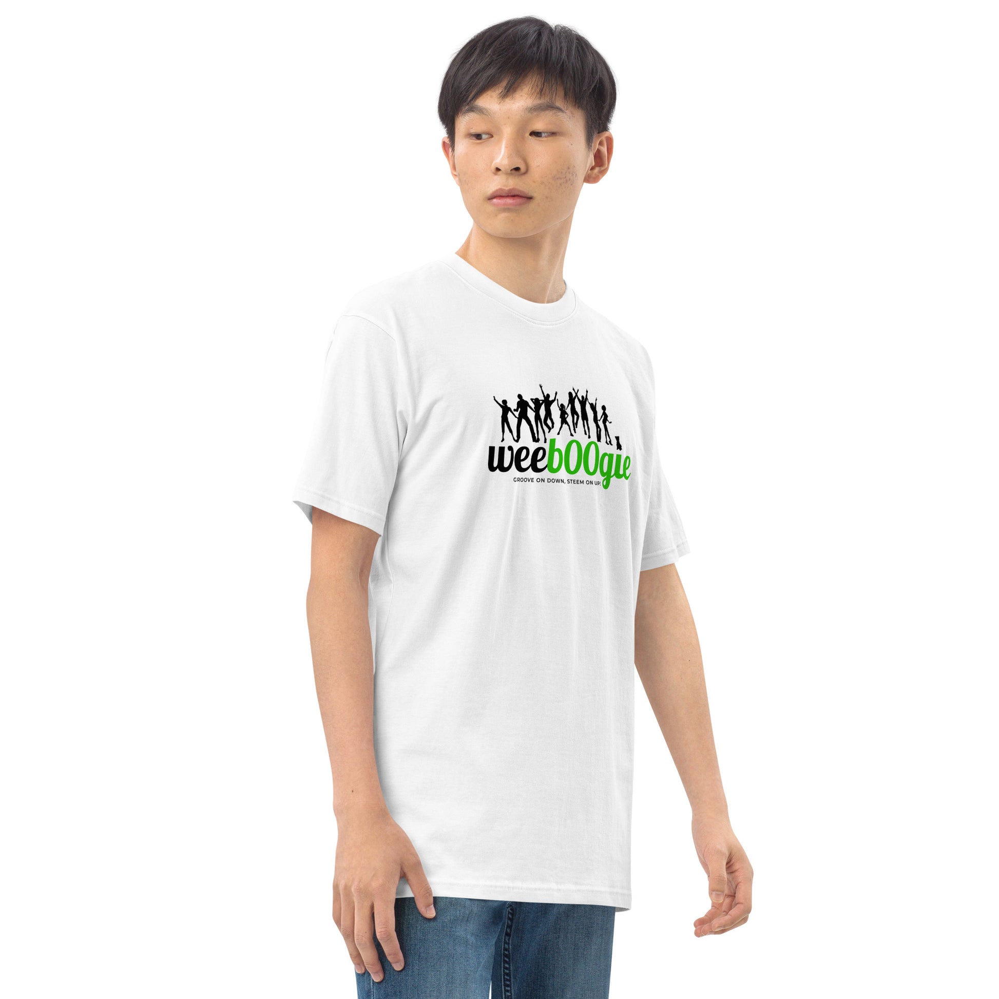 Men's Heavyweight Tee with wee b00gie logo - Premium 100% Ring-Spun Cotton, Durable & Soft - Regular Fit, Structured Design - Perfect for Everyday Casual Wear - wee b00gie store
