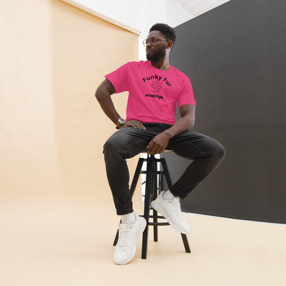 Funky Fur Unisex T-Shirt - 100% cotton classic tee with playful dog print - comfortable structured fit - versatile streetwear for casual outings - wee b00gie store