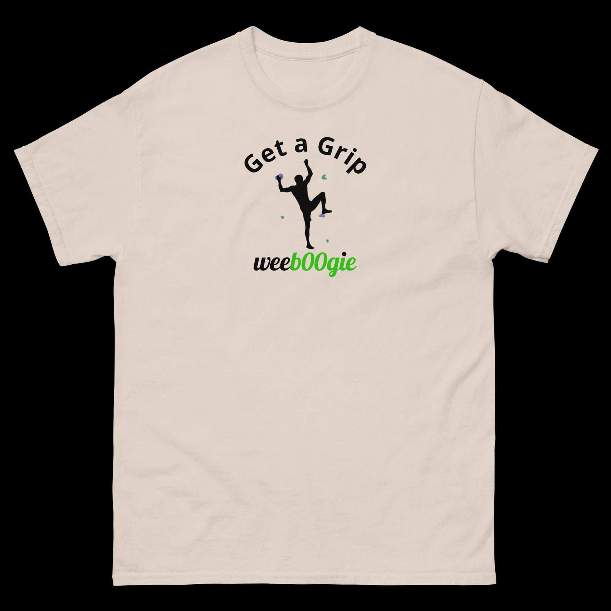 Stylish 'Get a Grip' tee perfect for climbers, mountaineers and outdoor enthusiasts.