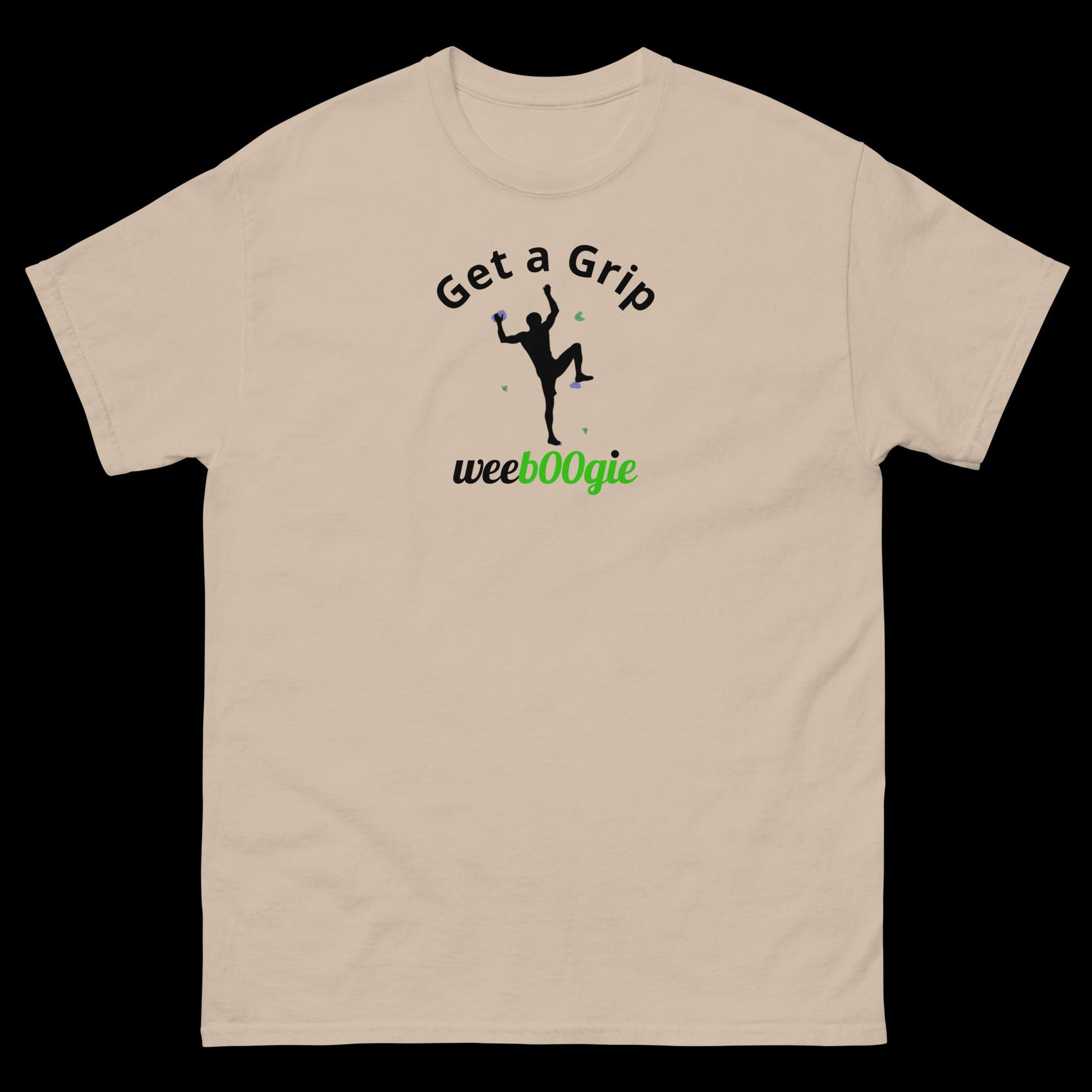 Stylish 'Get a Grip' tee perfect for climbers, mountaineers and outdoor enthusiasts.