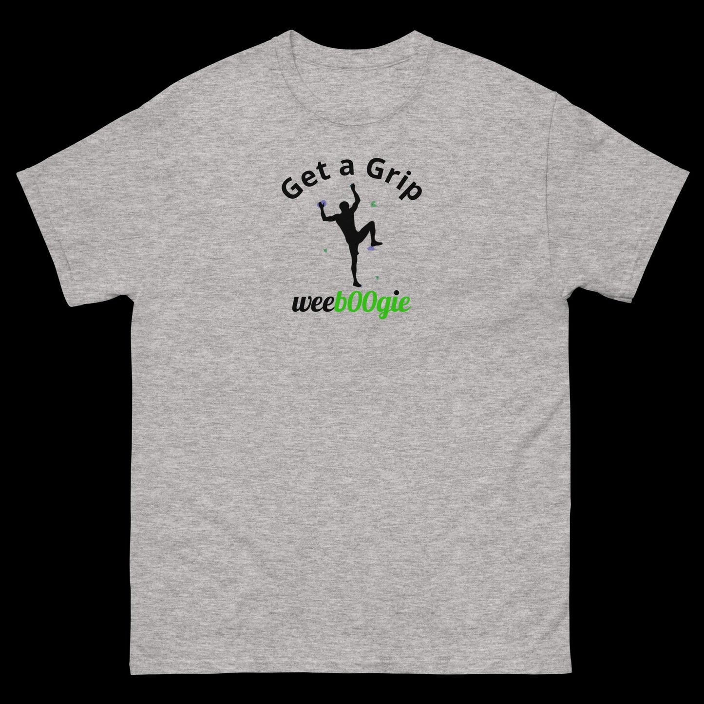 Stylish 'Get a Grip' tee perfect for climbers, mountaineers and outdoor enthusiasts.