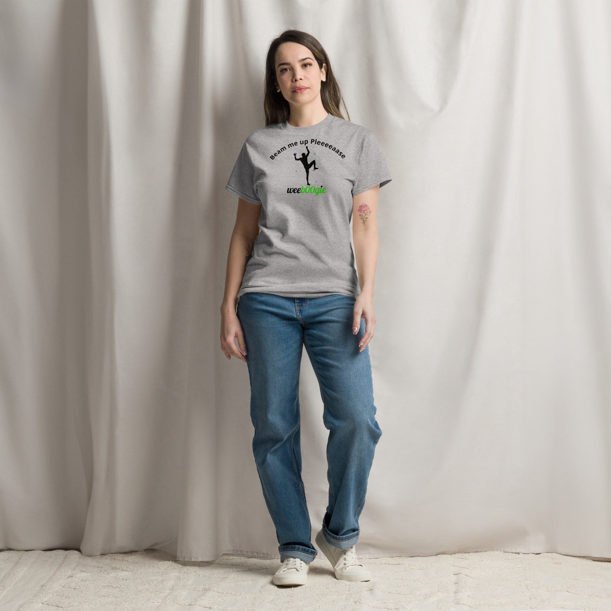 Beam me up Pleeeaase Rock Climbers wee b00gie Unisex Classic Tee