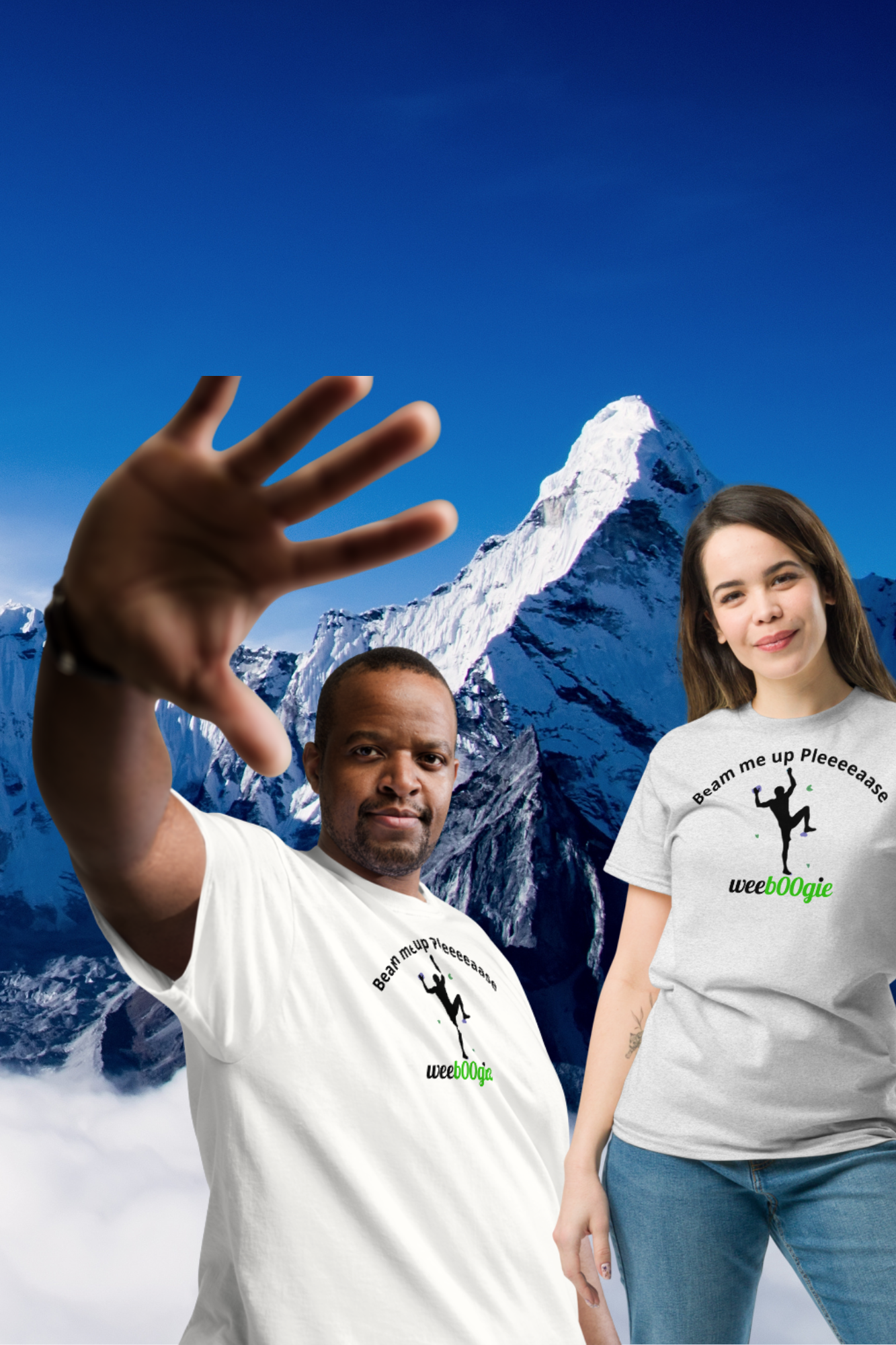 Beam me up Pleeeeaase Rock Climbers Unisex Classic Tee - 100% Cotton with Taped Neck and Double Seams - Structured Fit with Tubular Fabric - Perfect for Rock Climbing Enthusiasts and Outdoor Adventure Lovers - wee b00gie store