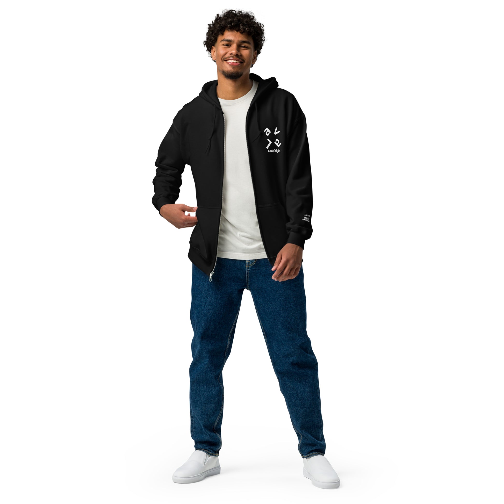 wee b00gie Lava Unisex Heavy Blend Zip Hoodie wee b00gie - 50% Cotton 50% Polyester Heavy Blend Fabric with Full Zip - Relaxed Unisex Fit with Hood and Kangaroo Pocket - Perfect for Festival Layering and Lava Dance Style - wee b00gie store