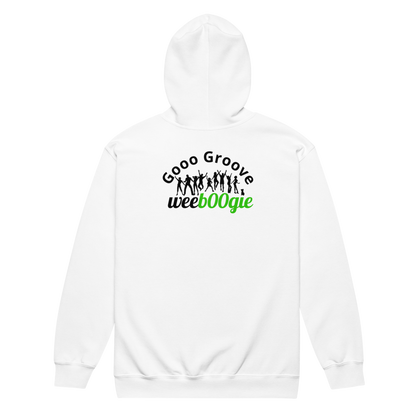 Gooo Grooove Unisex Heavy Blend Zip Hoodie White