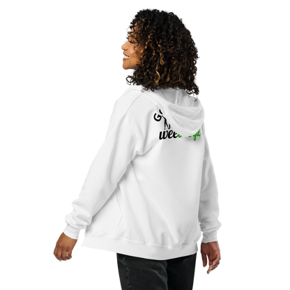 Gooo Grooove Unisex Heavy Blend Zip Hoodie White