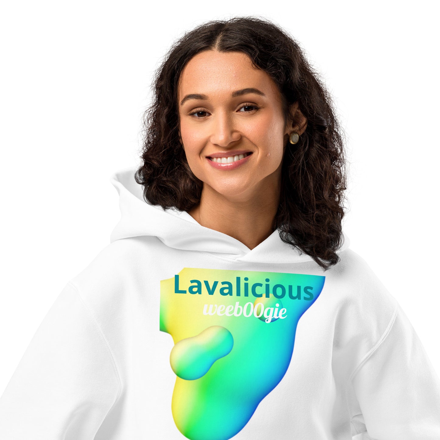 wee b00gie Lavalicious Oversized Unisex Heavyweight Hoodie - 60% Airlume Cotton 40% Polyester Brushed Fleece 10oz - Roomy Oversized Fit with Double-Layered Hood and Front Pocket - Perfect for Lounging, Layering and Lava Dance Vibes - wee b00gie store