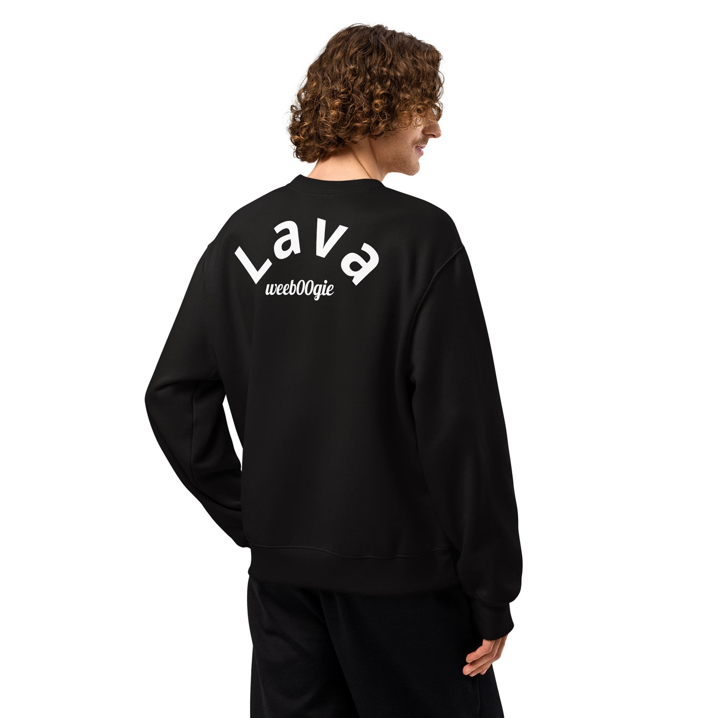 Lava Oversized Heavyweight Unisex Sweatshirt - 60% Airlume Combed Ring-Spun Cotton, 40% Polyester Fleece, 10oz Fabric Weight - Relaxed Oversized Fit with Dropped Sleeves - Perfect for Streetwear Layering and Everyday Comfort - wee b00gie store
