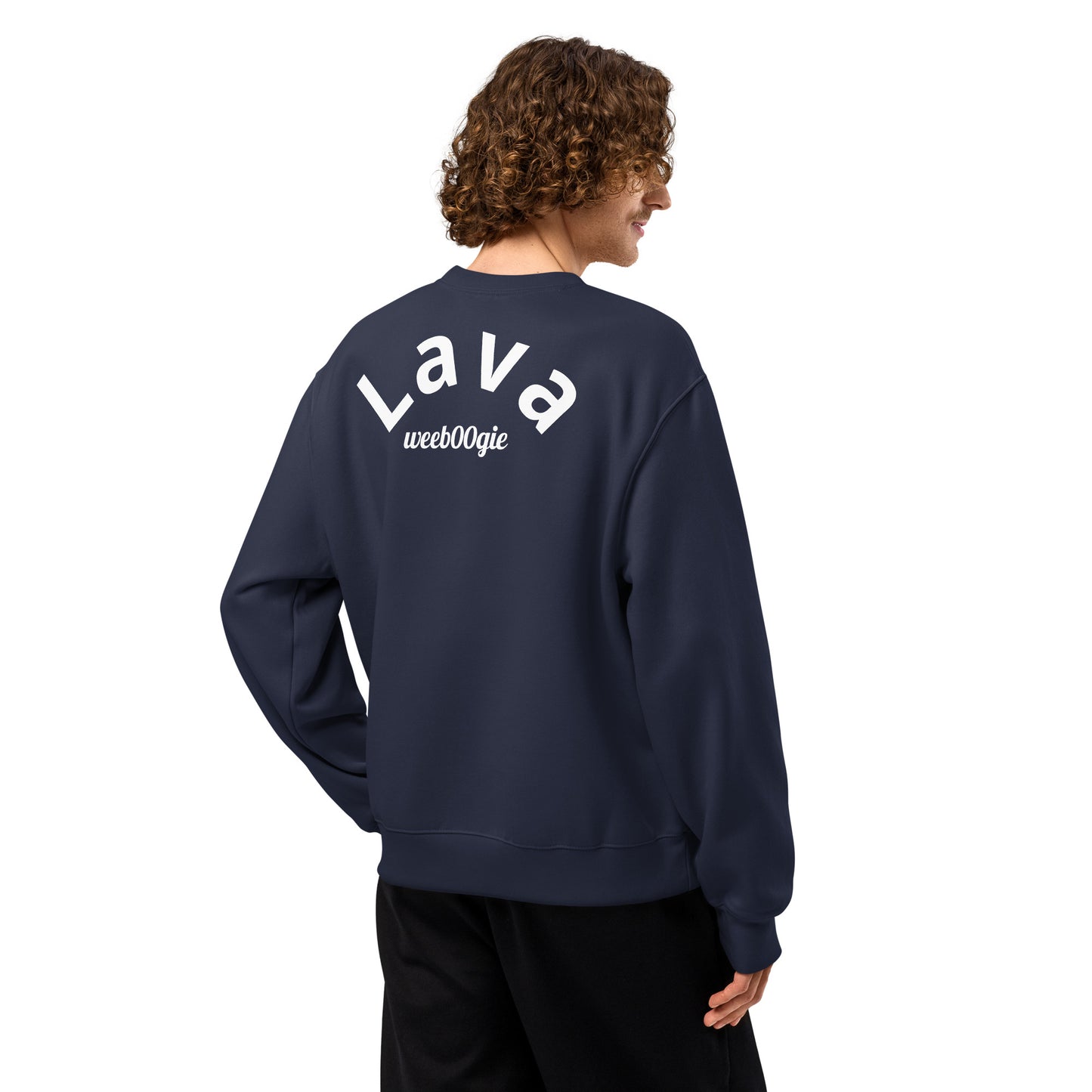 Lava Oversized Heavyweight Unisex Sweatshirt - 60% Airlume Combed Ring-Spun Cotton, 40% Polyester Fleece, 10oz Fabric Weight - Relaxed Oversized Fit with Dropped Sleeves - Perfect for Streetwear Layering and Everyday Comfort - wee b00gie store