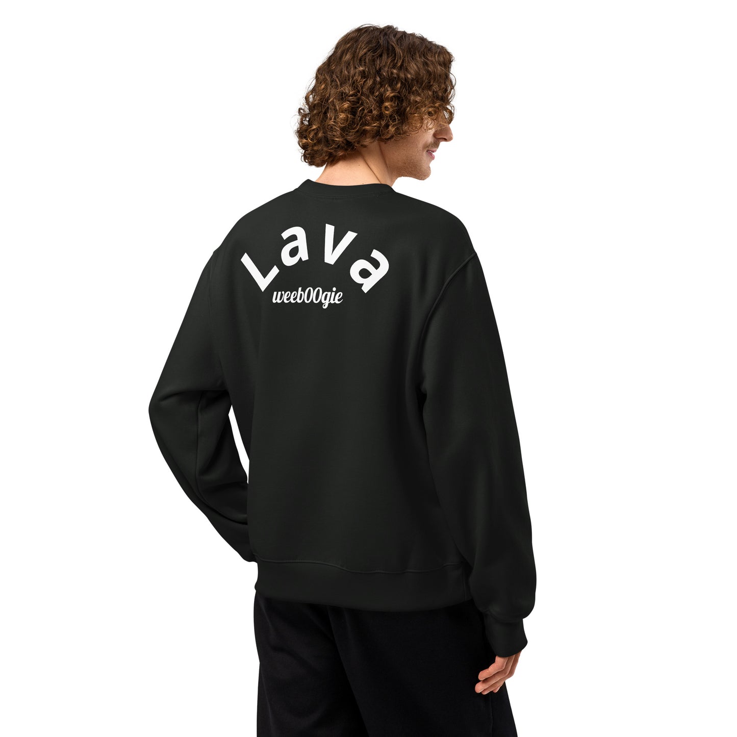 Lava Oversized Heavyweight Unisex Sweatshirt - 60% Airlume Combed Ring-Spun Cotton, 40% Polyester Fleece, 10oz Fabric Weight - Relaxed Oversized Fit with Dropped Sleeves - Perfect for Streetwear Layering and Everyday Comfort - wee b00gie store