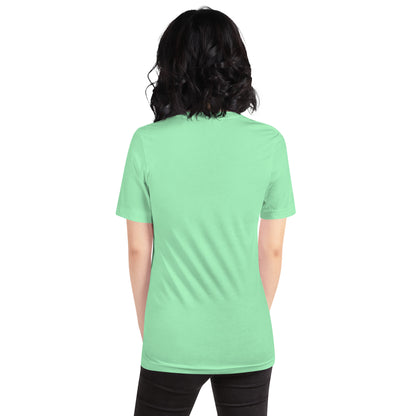 Unisex Staple T-Shirt with 'A Riff Hit Hard' Design and wee b00gie Logo - 100% Airlume Combed Ring-Spun Cotton with Side-Seamed Construction - Classic Fit with Shoulder-to-Shoulder Taping - Perfect for Music Lovers and Dance Enthusiasts - wee b00gie store