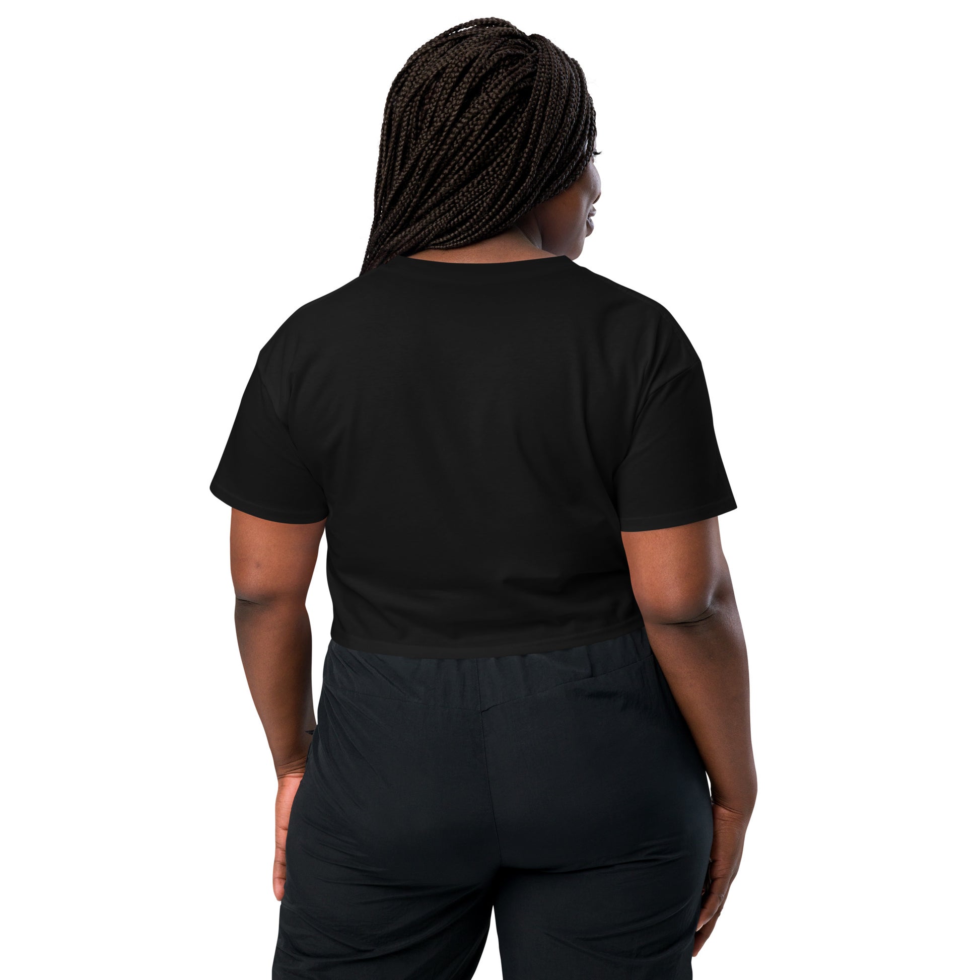 Cha Cha Chick Women's Crop Top - 100% Soft Combed Cotton with Ribbed Crew Neck and Dropped Shoulders - Relaxed Fit Cropped Length - Perfect for Dancing and Casual Style - wee b00gie store