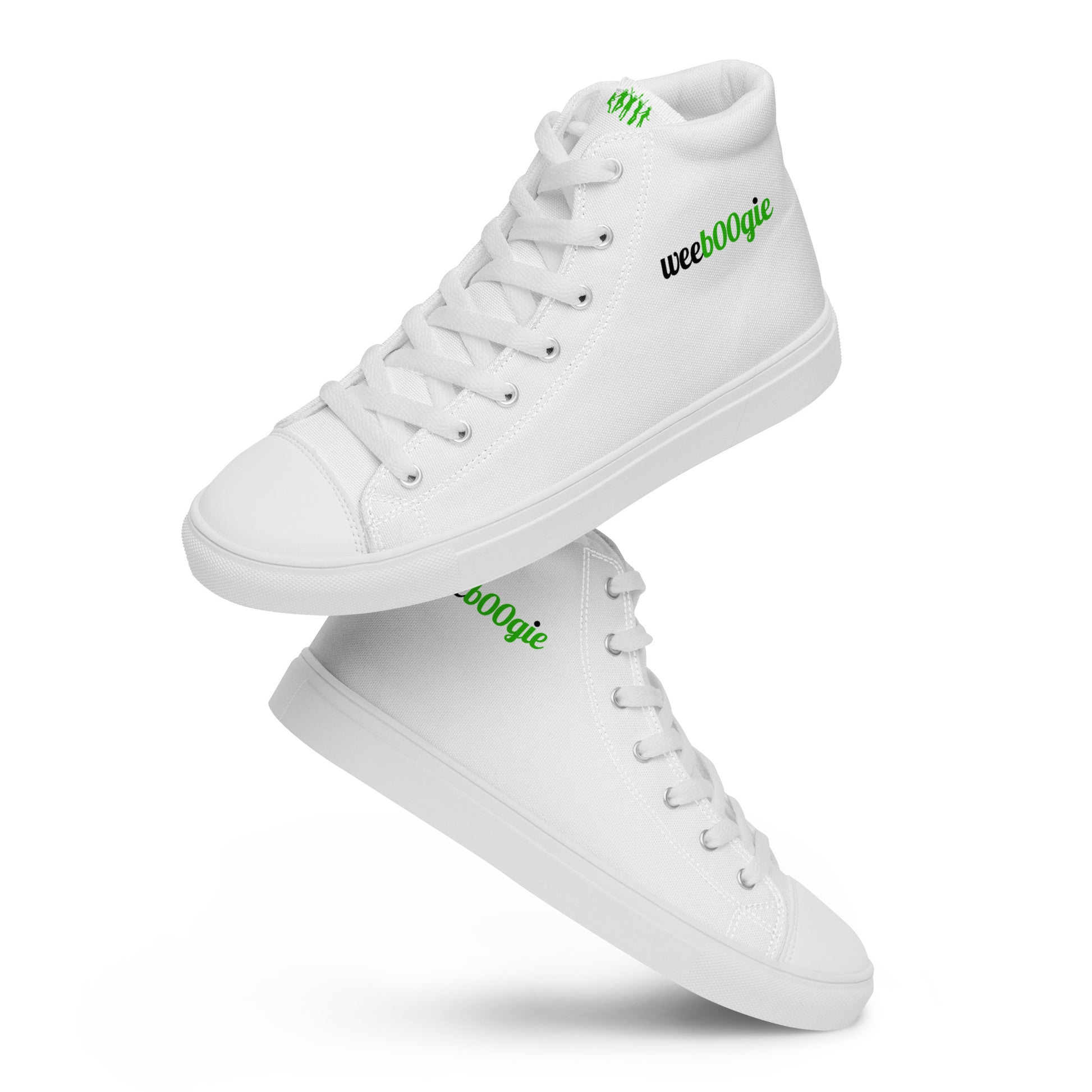 Women's High Top Canvas Shoes Sneakers - Polyester Canvas Upper with EVA Rubber Outsole - Classic High-Top Style with Faux Leather Toe Cap - Perfect for Dance Enthusiasts and Stylish Everyday Wear - wee b00gie store