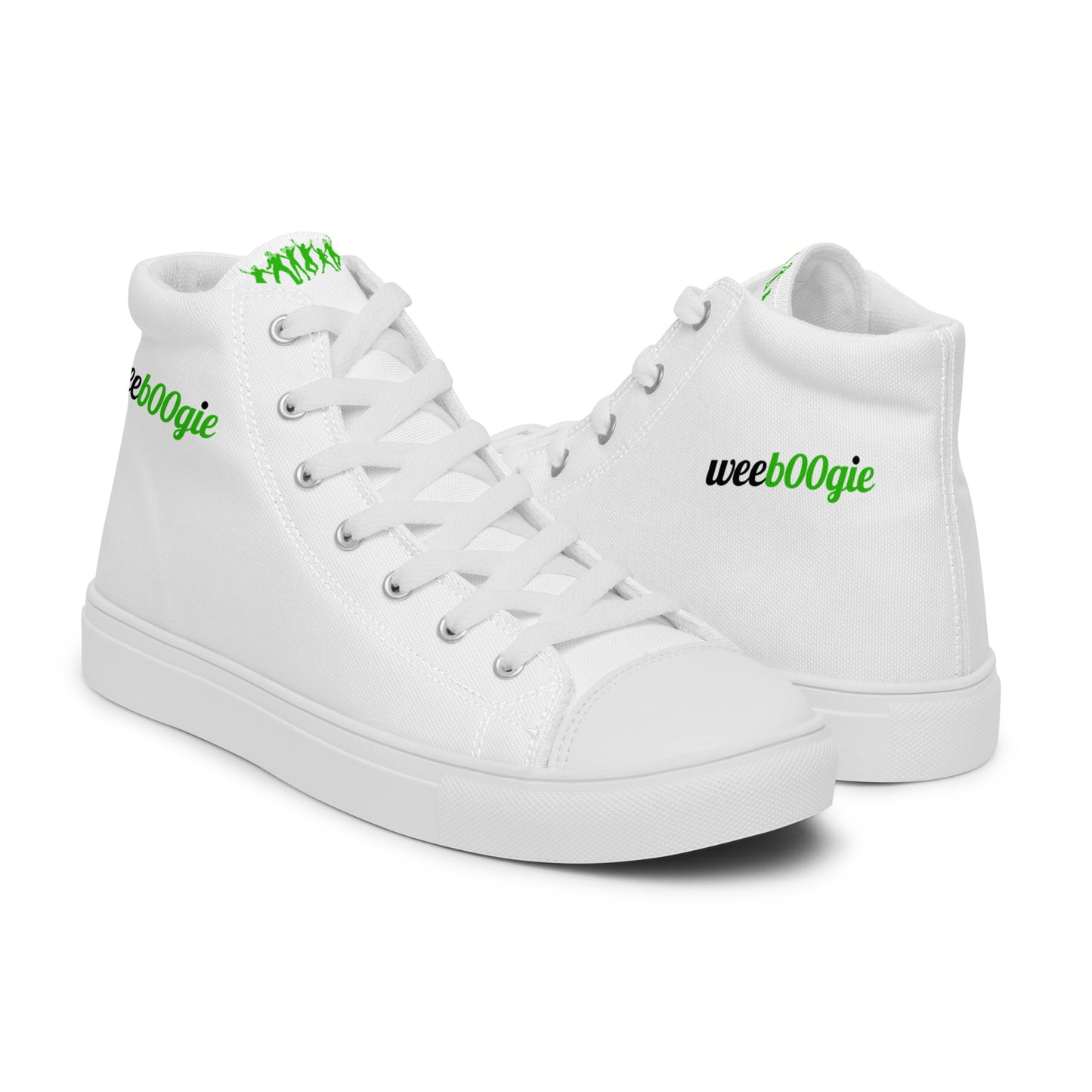 Women's High Top Canvas Shoes Sneakers - Polyester Canvas Upper with EVA Rubber Outsole - Classic High-Top Style with Faux Leather Toe Cap - Perfect for Dance Enthusiasts and Stylish Everyday Wear - wee b00gie storemockup