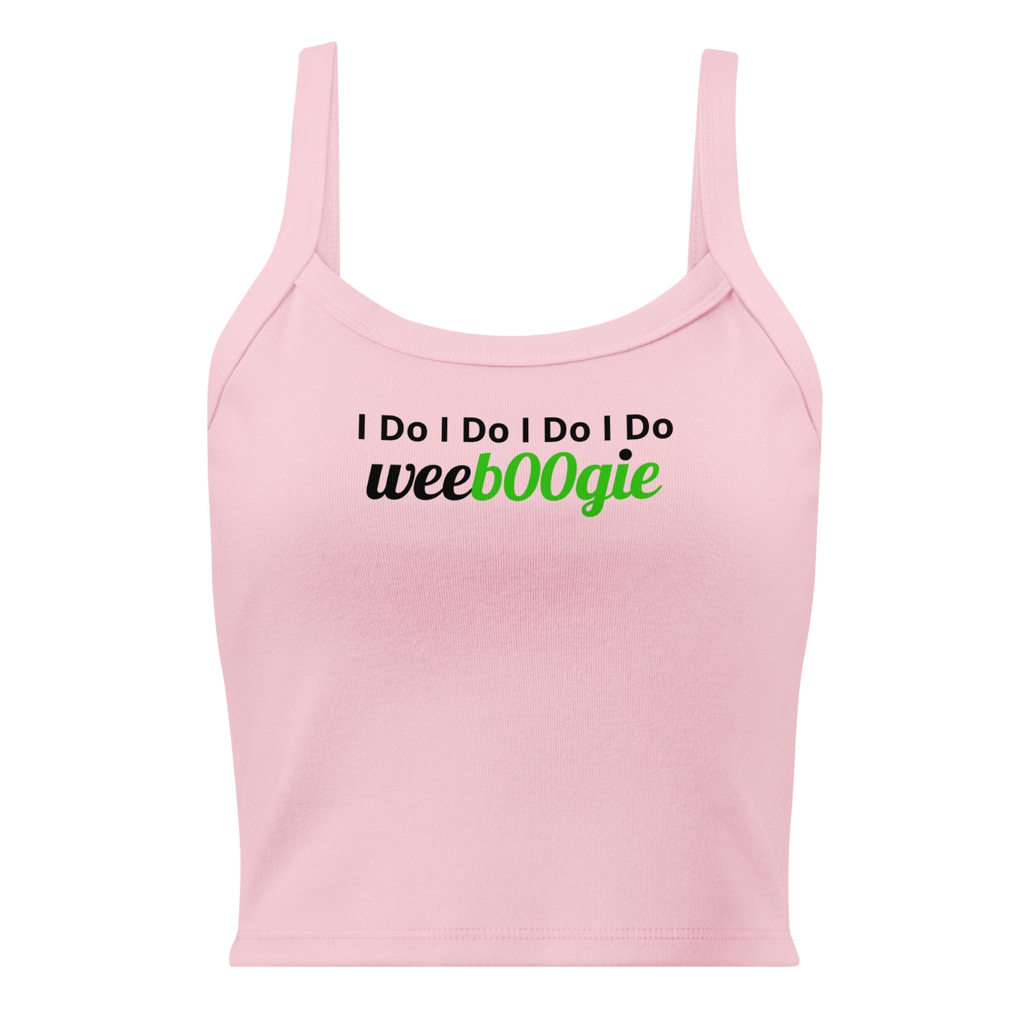 I Do I Do I Do I Do wee b00gie Women’s Micro-Rib Tank Top Bridal Vest in 
White, Pink and Blue.