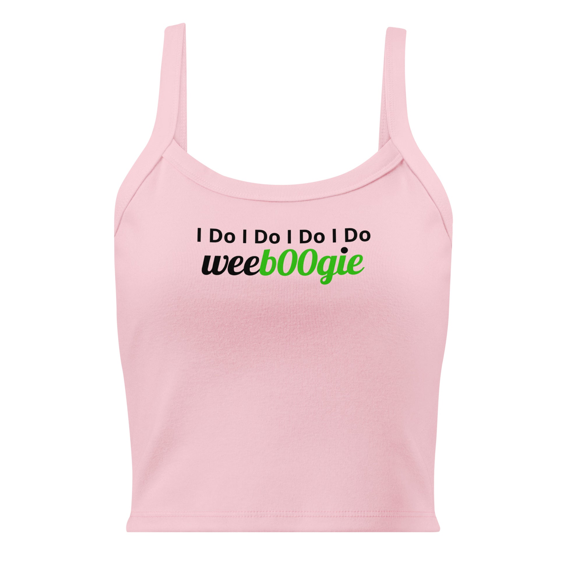 I Do I Do I Do I Do wee b00gie Women’s Micro-Rib Tank Top Bridal Vest in 
White, Pink and Blue.