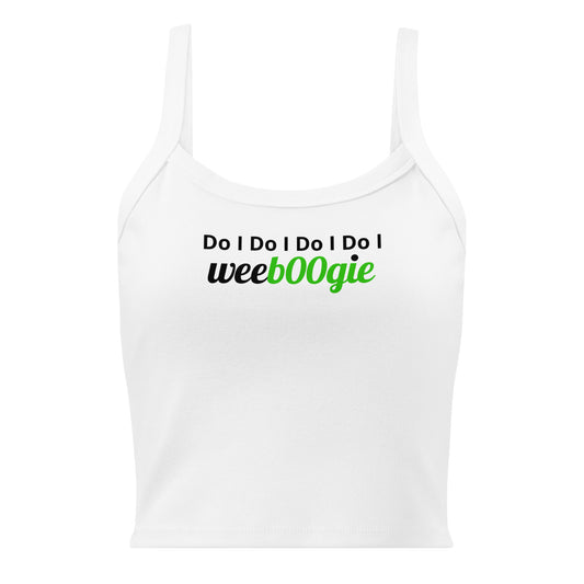 Do I Do I Do I Do I wee b00gie Fun Twist Pun on the Traditional I Do Bridal Tank Top Vest in White Pink and Blue