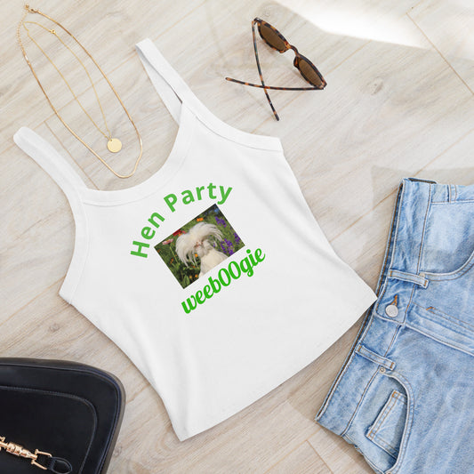 Hen Party Bachelorette Women's Micro-Rib Tank Top Vest - 100% Combed Ring-Spun Cotton with Side-Seamed Construction - Fitted Silhouette with Racerback Design - Perfect for Bachelorette Parties, Hen Dos and Bridal Celebrations - wee b00gie store